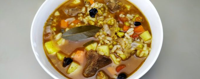 Мясной суп с машем и рисом - Машхурда