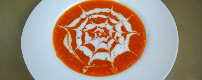 Суп - пюре из запеченных перцев